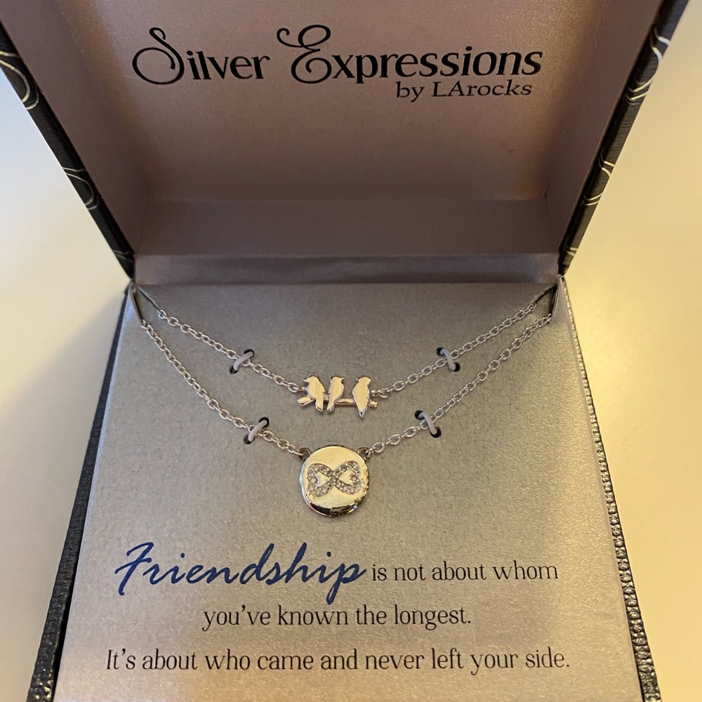 Friend Necklace by Silver Expressions LArocks